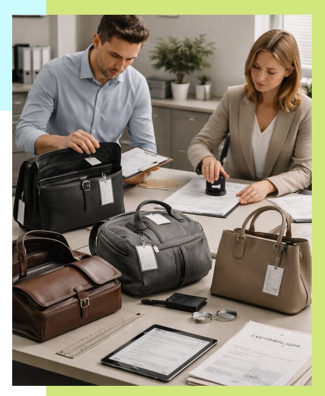 Сертификация сумок в Азове от 7702 руб. | Алешин-Азв