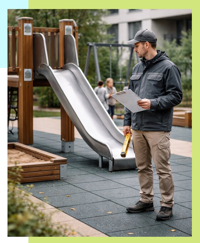 Сертификация детских площадок в Азове от 25673 р. | Алешин-Азв