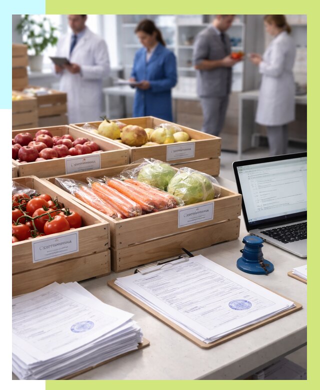 Сертификация овощей и фруктов в Азове от 8729 р. | Алешин-Азв