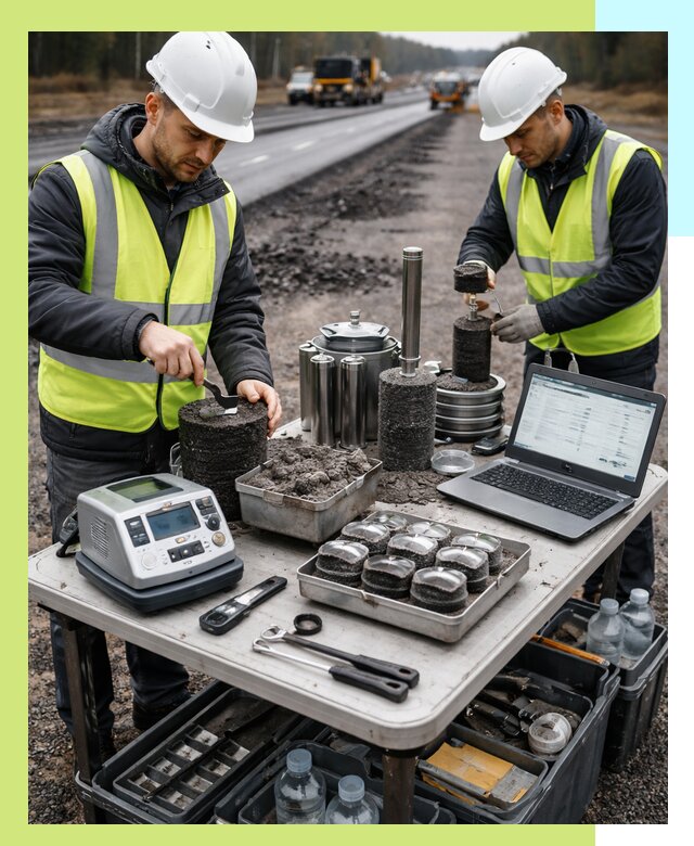 Сертификация асфальта: испытания и подтверждение в Азове