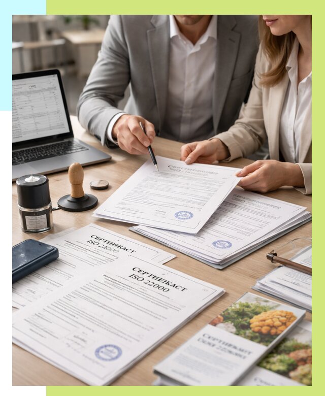 Сертификат ISO 22000 в Азове от 41076 р. под ключ | Алешин-Азв